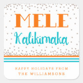 Mele Kalikimaka Personalized Holiday Stickers (Voorkant)