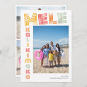 Mele Kalikimaka Persoonlijke Kerstmis Feestdagenkaart (Voorkant / Achterkant)