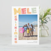 Mele Kalikimaka Persoonlijke Kerstmis Feestdagenkaart (Staand voorkant)