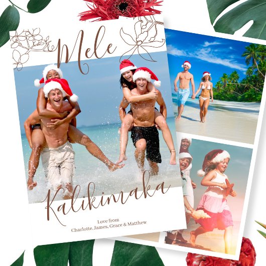 Mele Kalikimaka Persoonlijke Kerstmis Feestdagenkaart