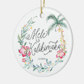 Mele Kalikimaka Persoonlijke kerstversiering Keramisch Ornament (Links)