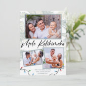 Mele Kalikimaka Photo Collage Holiday Card (Staand voorkant)