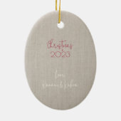 Mele Kalikimaka Pine, Gepersonaliseerde Kerstmis Keramisch Ornament (Achterkant)