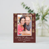 Mele Kalikimaka Pineappel Kerstfotokaart Feestdagenkaart (Staand voorkant)