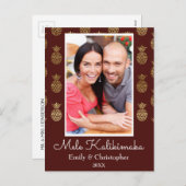 Mele Kalikimaka Pineappel Kerstfotokaart Feestdagenkaart (Voorkant / Achterkant)