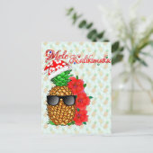 Mele Kalikimaka Pineapple Briefkaart (Staand voorkant)