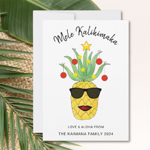 Mele Kalikimaka Pineapple Feestdagenkaart