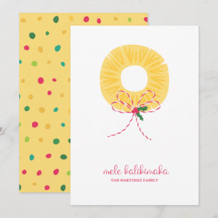 Mele Kalikimaka Pineapple Flat Holiday Kaart