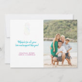 Mele Kalikimaka Pineapple Kerstfeestdag Foto Feestdagenkaart (Achterkant)