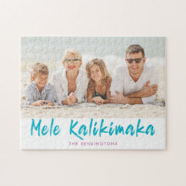Mele Kalikimaka Pineapple Kerstfeestdag Foto Legpuzzel