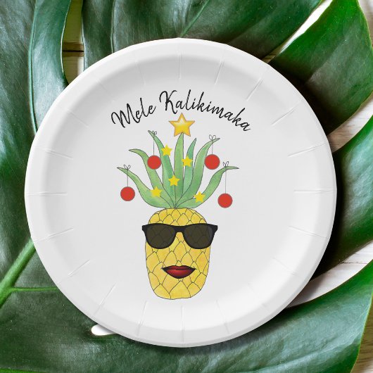 Mele Kalikimaka Pineapple Papieren Bordje