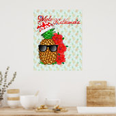 Mele Kalikimaka Pineapple Poster (Keuken)