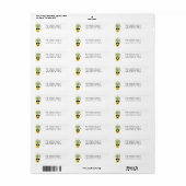 Mele kalikimaka Pineapple Return Address Etiket (Full Sheet)