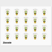 Mele Kalikimaka Pineapple Ronde Sticker (Vel)