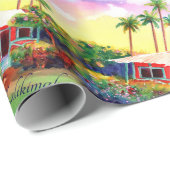 Mele Kalikimaka Plantation Cottage Wrapping Paper Cadeaupapier (Rol Hoek)