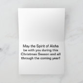 Mele Kalikimaka Plumeria Feestdagen Kaart (Binnen)