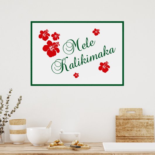 Mele Kalikimaka Poster (Keuken)