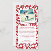 Mele Kalikimaka Red Glow Christmas Greeting Foto Feestdagenkaart (Achterkant)