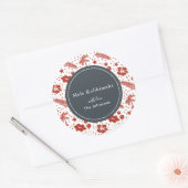 Mele Kalikimaka Red Hawaiian Holiday Sticker (Envelop)