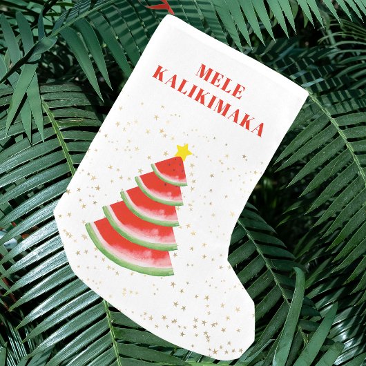 Mele Kalikimaka Red Watermelon Tree Kleine Kerstsok