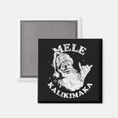 Mele Kalikimaka Retro Hawaii Santa Aloha Christmas Magneet (Voorkant / Achterkant)