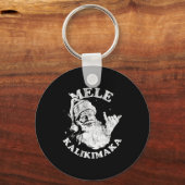 Mele Kalikimaka Retro Hawaii Santa Aloha Christmas Sleutelhanger (Voorkant)