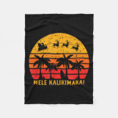Mele Kalikimaka Retro Hawaiian Christmas Family Va Fleece Deken (Voorkant)