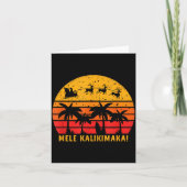 Mele Kalikimaka Retro Hawaiian Christmas Family Va Kaart (Voorkant)