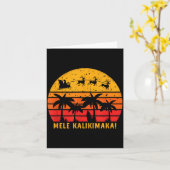 Mele Kalikimaka Retro Hawaiian Christmas Family Va Kaart (Gele Bloem)