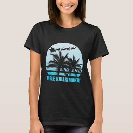 Mele Kalikimaka Retro Hawaiian Kerstfamilie Va T-shirt (Voorkant)
