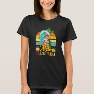 Mele Kalikimaka Retro KerstkerstSanta Shaka Hawaii T-shirt