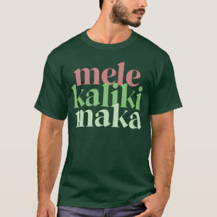 Mele Kalikimaka Retro Kerstmis Modern Hawaiiaans W T-shirt