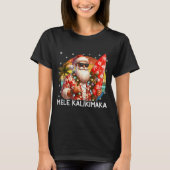 Mele Kalikimaka Retro Santa Rock On Pjs Christmas  T-shirt (Voorkant)