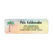 Mele Kalikimaka Return Address Etiket (Voorkant)