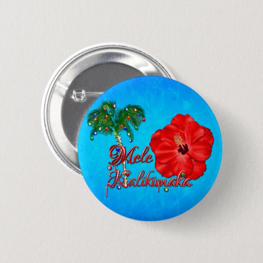 Mele Kalikimaka Ronde Button 5,7 Cm (Voorkant /achterkant)