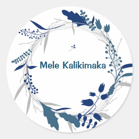 Mele Kalikimaka Ronde Sticker (Voorkant)