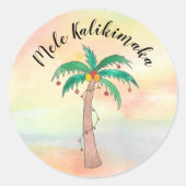 Mele Kalikimaka Ronde Sticker (Voorkant)