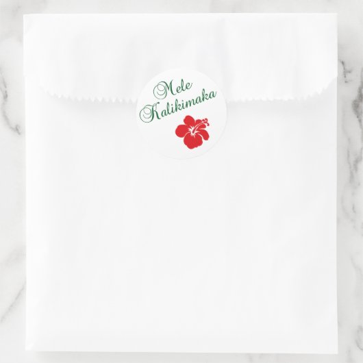 Mele Kalikimaka Ronde Sticker (Tas)