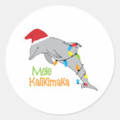 Mele Kalikimaka Ronde Sticker (Voorkant)