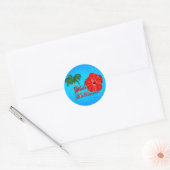 Mele Kalikimaka Ronde Sticker (Envelop)