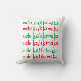 mele kalikimaka rood en groen Hawaïaanse Kerstmis Kussen