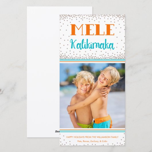 Mele Kalikimaka Sand Snow - kerstfoto Feestdagenkaart (Voorkant / Achterkant)