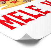 Mele Kalikimaka Santa Christmas Poster (Hoek)