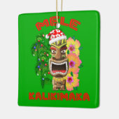 Mele Kalikimaka Santa Claus Tiki Keramisch Ornament (Links)