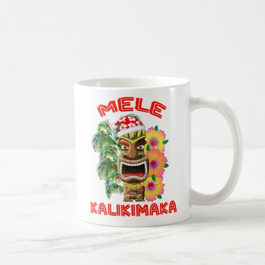Mele Kalikimaka Santa Claus Tiki Koffiemok (Rechts)