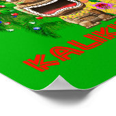 Mele Kalikimaka Santa Claus Tiki Poster (Hoek)