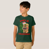 Mele Kalikimaka Santa Claus Tiki T-shirt (Voorkant volledig)