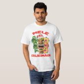 Mele Kalikimaka Santa Claus Tiki T-shirt (Voorkant volledig)