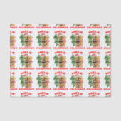 Mele Kalikimaka Santa Claus Tiki Tissuepapier (Voorkant)