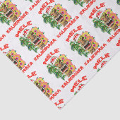 Mele Kalikimaka Santa Claus Tiki Tissuepapier (Detail)